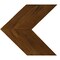 Ekena Millwork 13 3/4"W x 12"H x 3/4"D Vintage Farmhouse 5 1/2" Chevron, Barnwood Decor Collection, Weathered Brown DECR13X12X075CHVBR - alternate 1